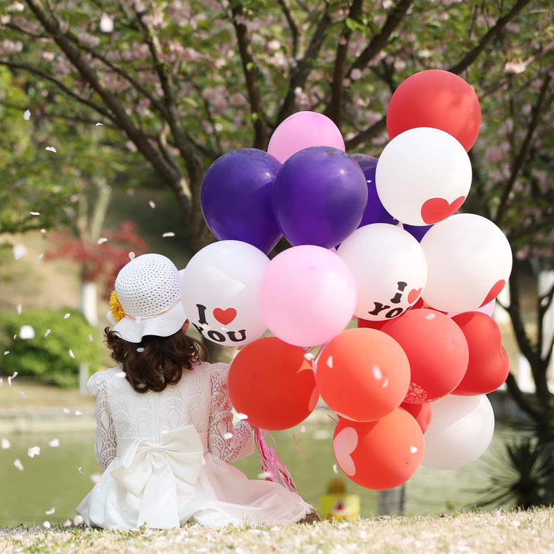 甜蜜日 创意浪漫求婚气球 结婚用品气球 婚庆婚房布置气球 心形