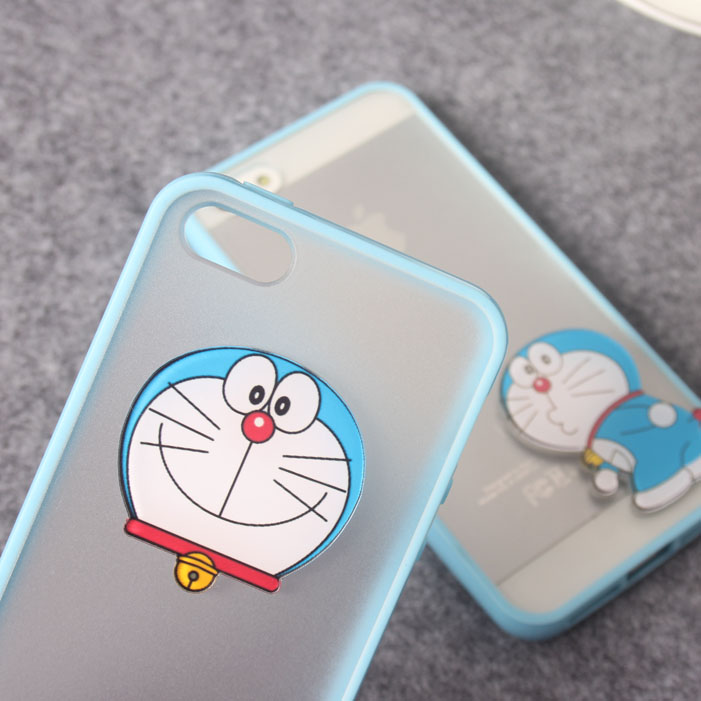 苹果iphone5s手机壳萌 4s硅胶套全包软边框 5c保护套机器猫可爱女