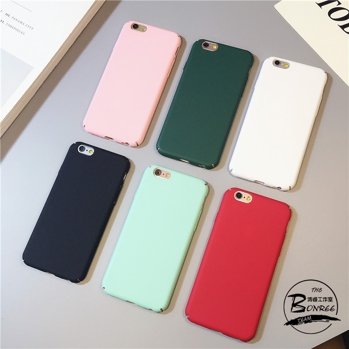全包iphone6手机壳细磨砂硬壳6S白色套6plus塑料6P绿色i7简单纯色折扣优惠信息