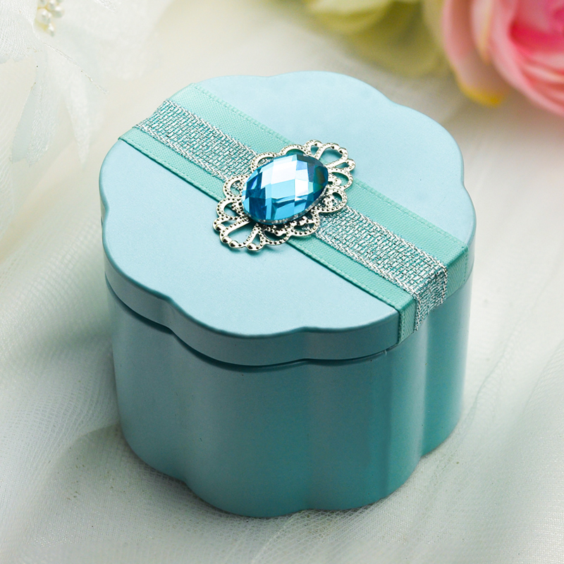 文弘 蒂芙尼蓝 喜糖盒子创意 马口铁盒 结婚庆用品婚礼糖果盒礼盒
