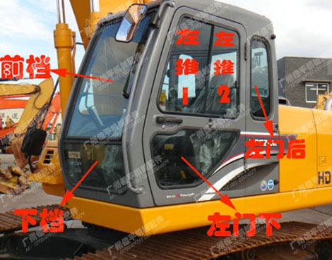 挖掘机配件 加藤HD512-1/2/3玻璃/挡风/玻璃框/门玻璃/运费到付