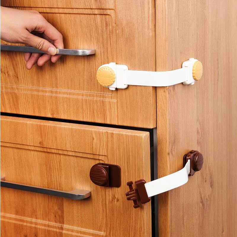 加长儿童居家用品冰箱锁宝宝防护安全锁马桶抽屉柜门锁固定夹折扣优惠信息