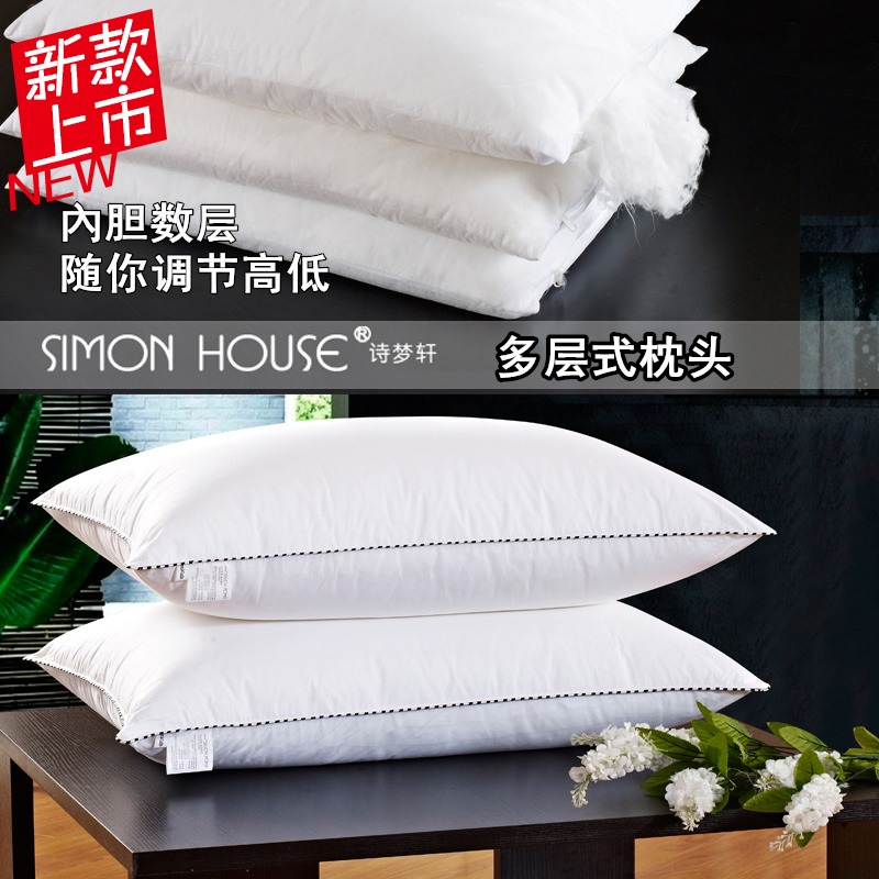 香港五星酒店用品 羽丝绒枕芯 柔软有弹性舒适好睡眠枕头包邮