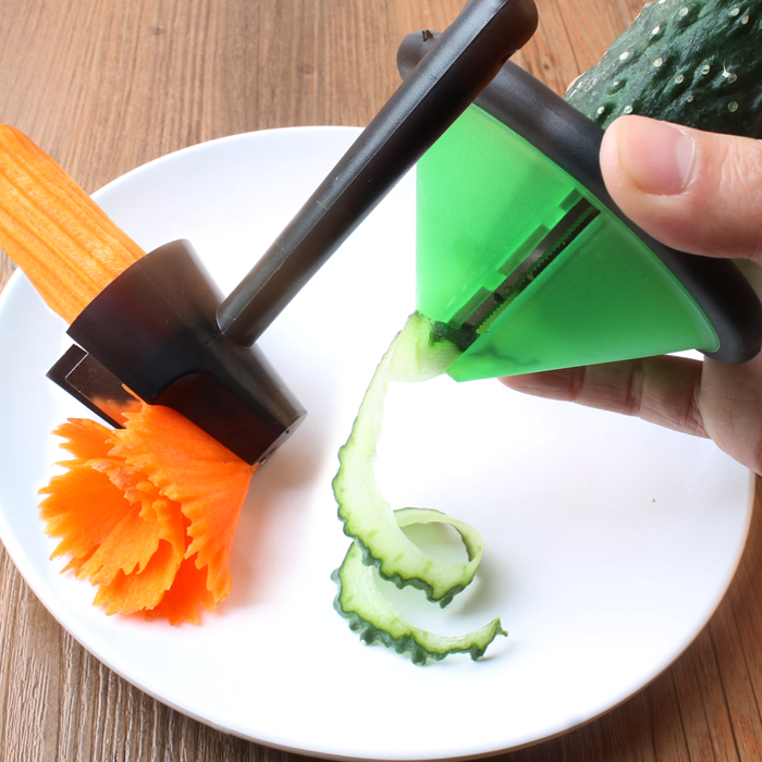 沙拉卷花器蔬菜水果切片器萝卜黄瓜刨片器螺旋花样雕花工具刀厨房