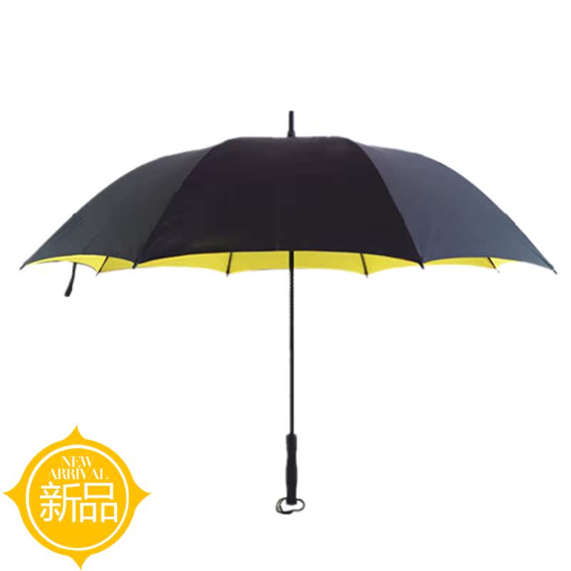 包邮创意晴雨伞 双层双色 长柄超大直杆高尔夫雨伞 防风雷不生锈