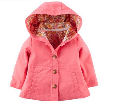 卡特春秋新款婴幼儿粉色长袖全棉连帽外套 女宝婴儿童装衣服折扣优惠信息