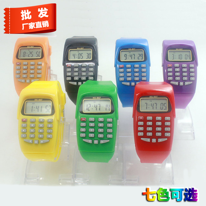 学生考试表8位数计算器手表儿童电子表工厂批发直销电子表K907