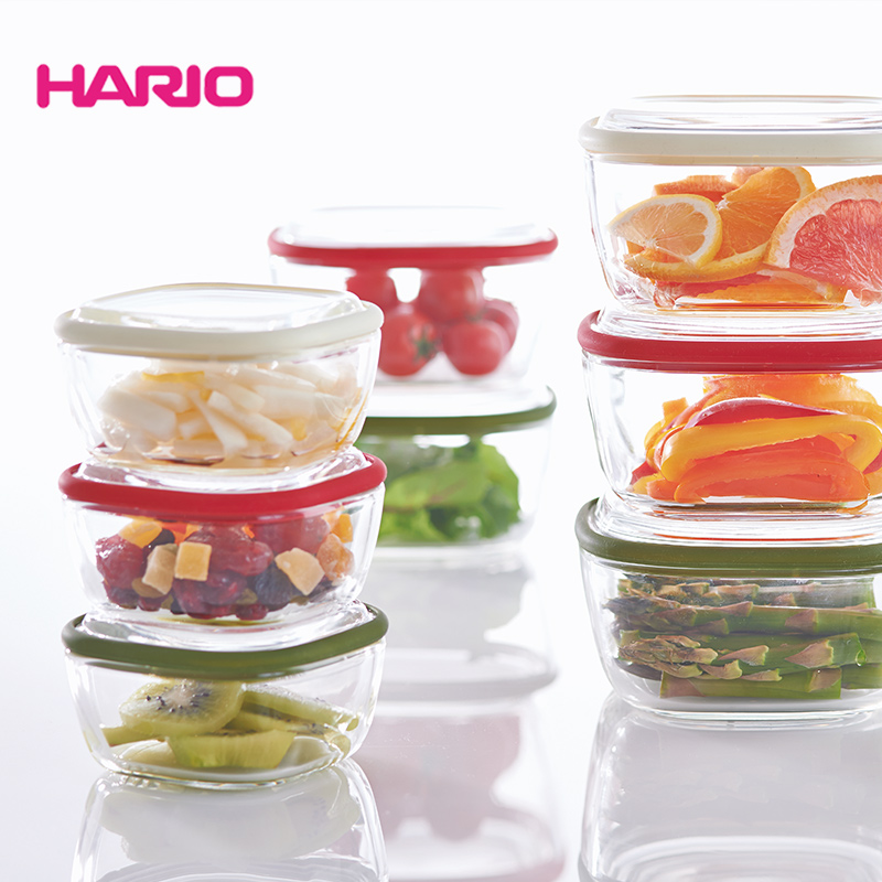 HARIO日本原装进口玻璃碗 耐热玻璃保鲜盒 料理碗微波饭盒 CWK