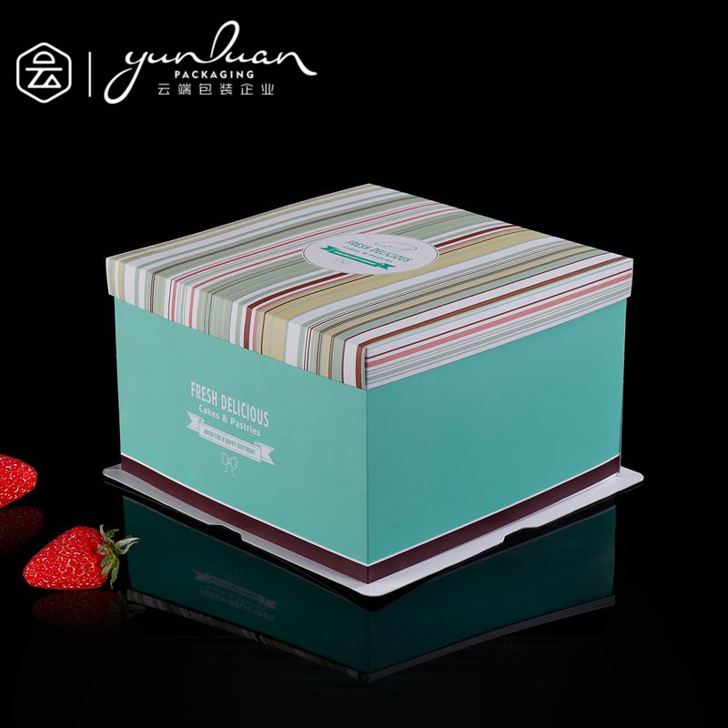 纸质三合一生日蛋糕盒烘焙包装西点芝士盒6寸8寸10寸12寸14寸批发折扣优惠信息