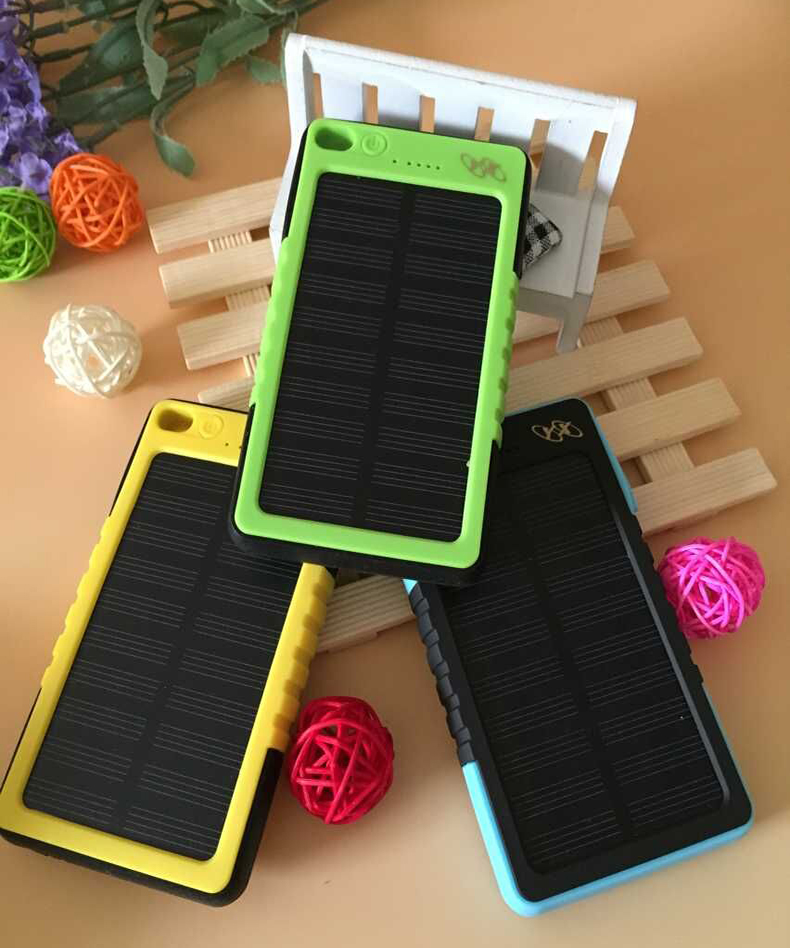 太阳能充电宝器5000毫安超薄移动电源苹果三星小米手机通用