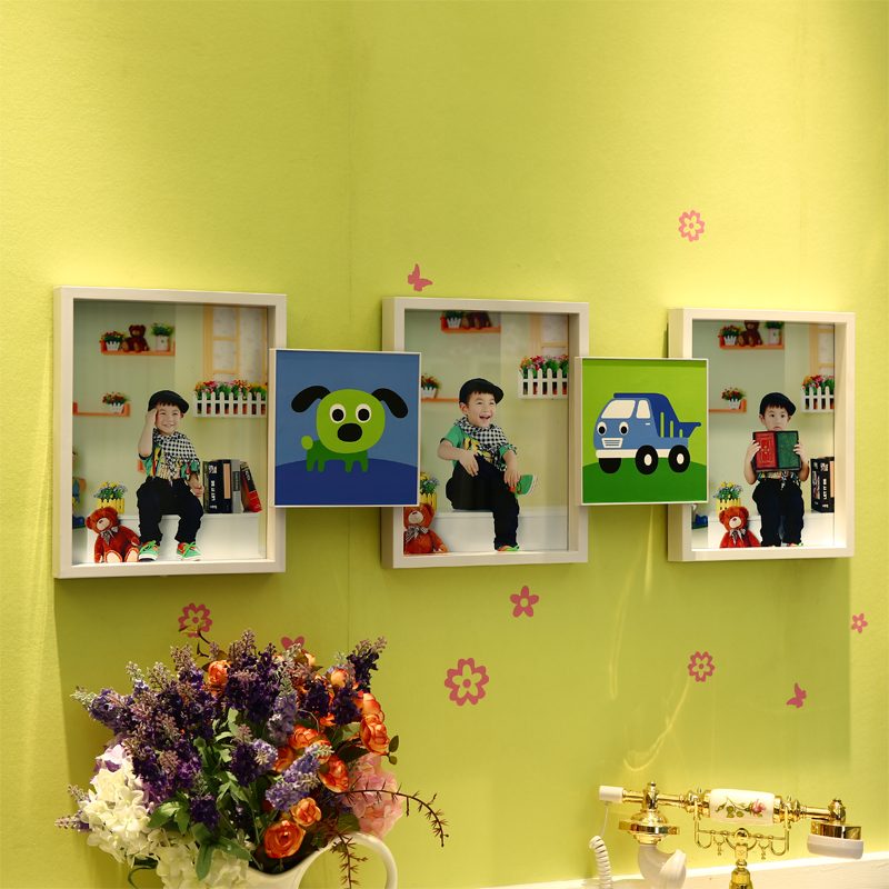 亚乐晶品 创意diy儿童房照片墙 简约韩式相框墙组合相片墙 包邮折扣优惠信息