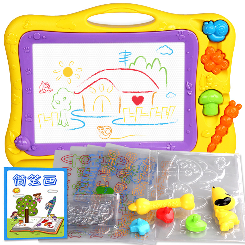 勾勾手 儿童画画板 写字板婴儿幼儿涂鸦宝宝画板玩具 1-3岁小黑板折扣优惠信息