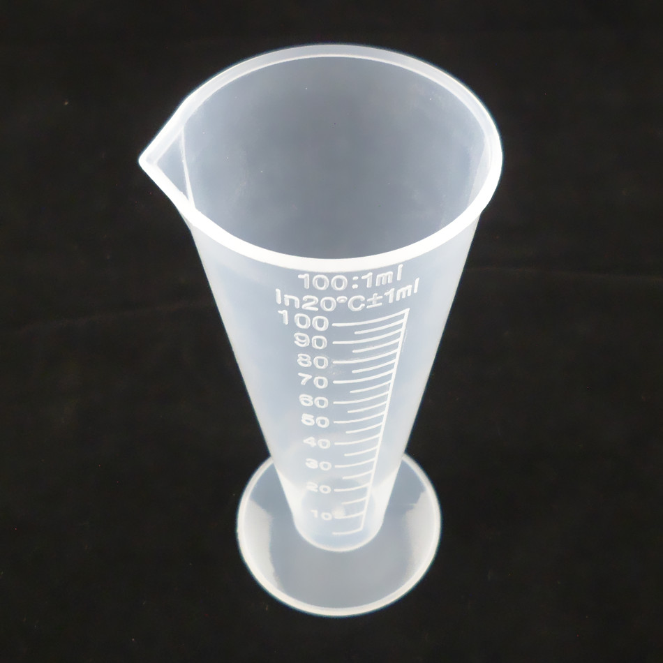 厨房实验室食品级100ml 毫升塑料锥型量杯带刻度耐高温烧杯盎司杯折扣优惠信息