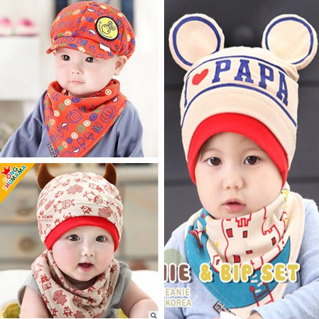 婴儿宝宝帽子0-3-6-12个月秋冬季纯棉新生儿套头帽1-2岁新款男女