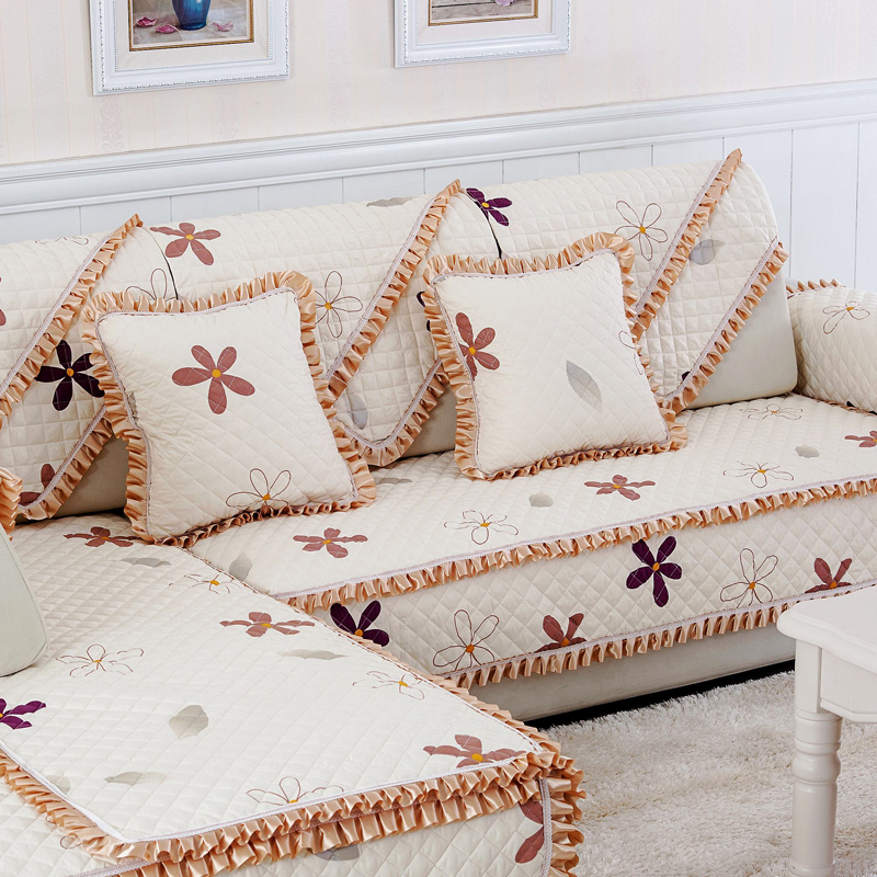 四季沙发垫沙发套布艺时尚欧式防滑皮沙发坐垫全盖实木沙发罩包邮