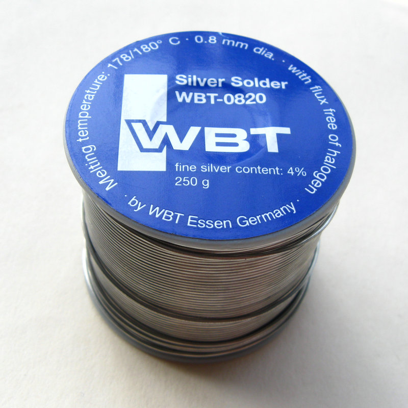 德国原装WBT 0820含银4% 0.8MM焊锡丝 每米10元。折扣优惠信息
