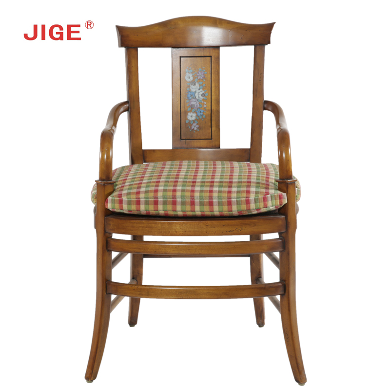 JIGE天悦 高档欧式实木家具椅子 餐椅 藤制 布垫折扣优惠信息