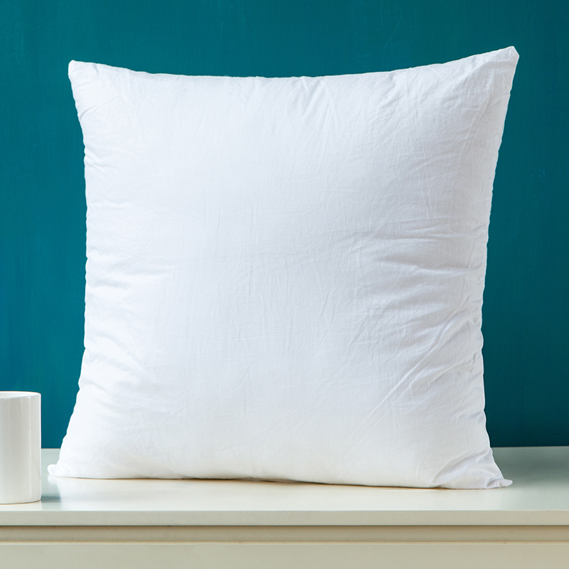 高品质白色纯棉布料立体卷曲PP棉纤维填充枕芯腰枕靠枕抱枕靠垫芯