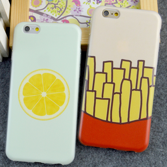 小清新苹果iphone6手机壳5s透明硅胶plus彩绘软外套柠檬手绘薯条折扣优惠信息