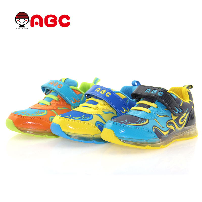 ABC童鞋跑步鞋正品2015春款新款男童透气闪灯亮灯运动鞋Y51225137