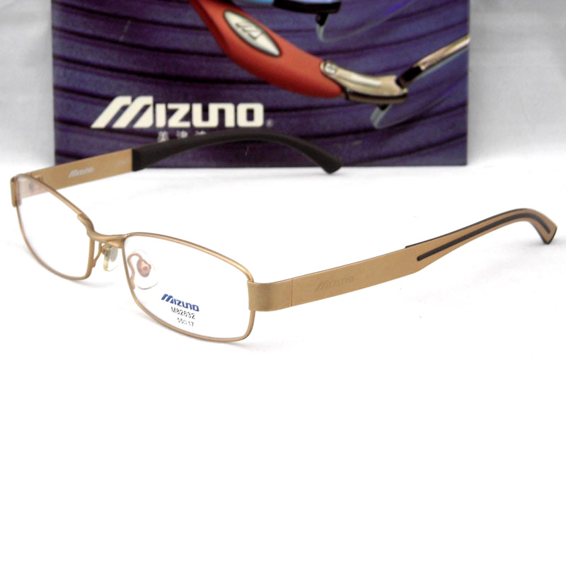 正品清仓 MIZUNO M82632 C1 美津浓眼镜架 男款橡胶防滑腿镜