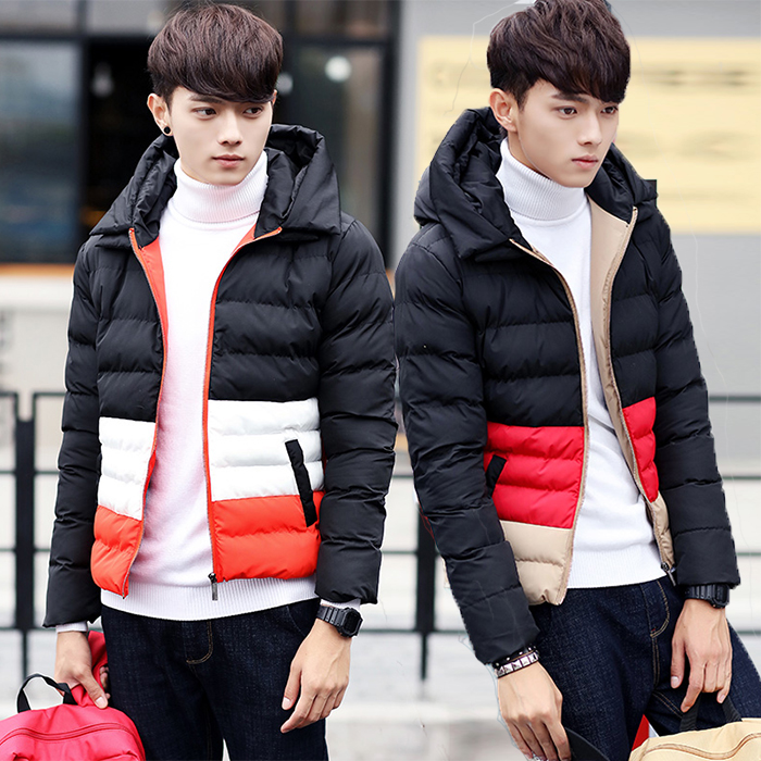 冬季新款连帽轻薄羽绒服男大码 短款青年韩版修身加厚学生外套潮