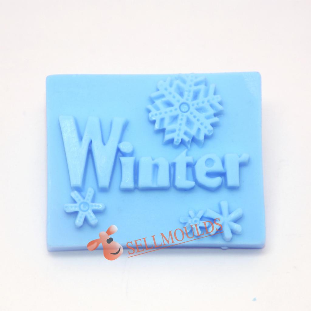 AK011 冬天 雪花 硅胶模具 手工皂模DIY香皂肥皂模具 winter