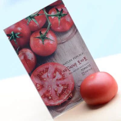 韩国代购NatureRepublic自然乐园真实自然精粹番茄面膜贴美白提亮