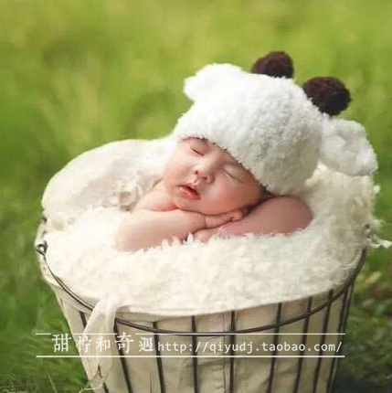 2015新生儿羊帽子短裤毛线帽婴童秋装造型服儿童摄影道具白色冲冠折扣优惠信息