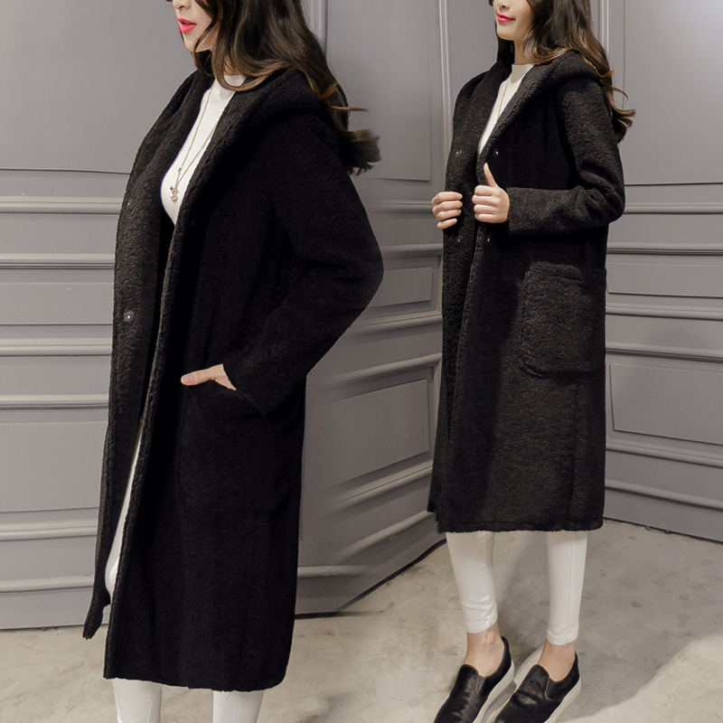 2015冬季新款韩版长款大衣连帽羊羔毛外套女装加厚棉衣皮毛一体潮折扣优惠信息