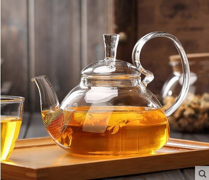 日式创意耐高温透明玻璃茶壶简约时尚家用大容量过滤花茶壶高把壶