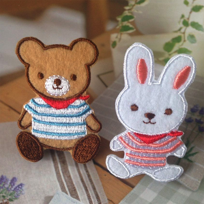 凤曦 创意DIY 刺绣布贴 贴布补丁 衣服补丁贴 精美 可爱 小熊兔子