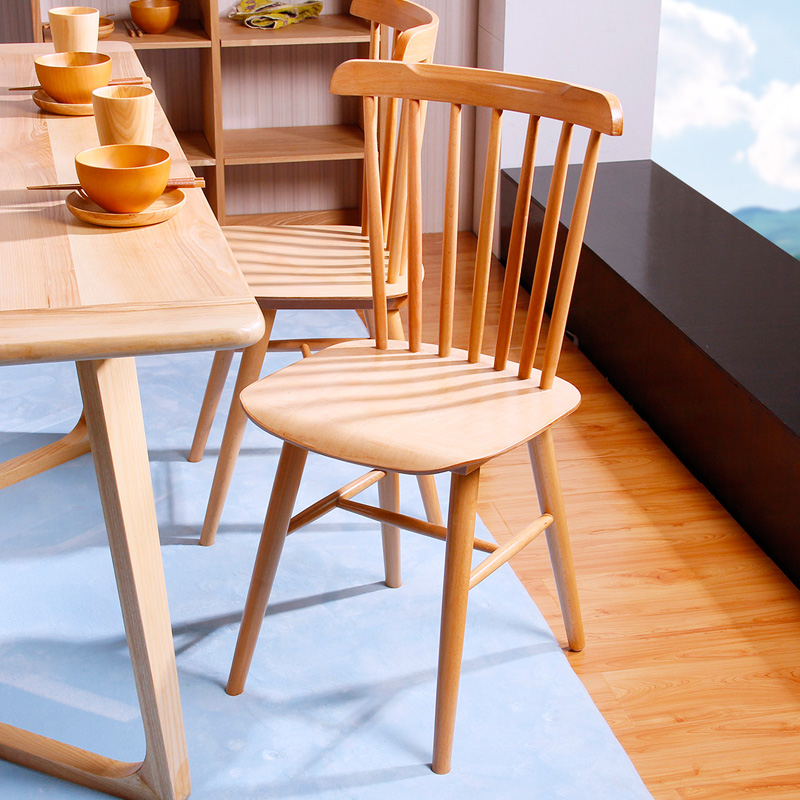 餐椅 实木餐椅简约现代日式休闲温莎椅书房椅酒店咖啡椅宜家餐椅