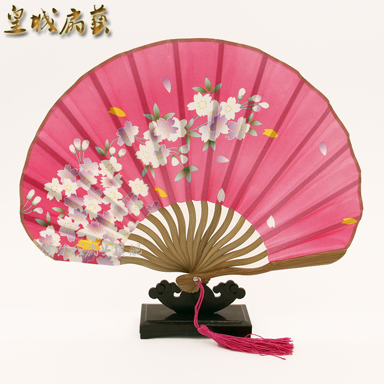 礼品 日式折扇中国风女式扇子绢扇樱花和风折叠工艺 古风小扇批发