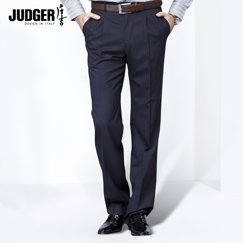 JUDGER/庄吉西装裤 男士休闲裤 羊毛混纺舒适透气免烫男装裤