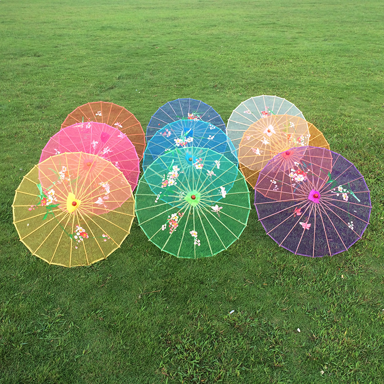 包邮舞蹈伞工艺伞透明伞透明舞蹈伞油纸伞装饰伞绸布伞跳舞伞