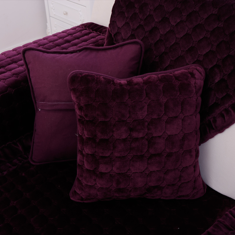 毛绒欧式法兰绒沙发垫沙发罩沙发巾奢华真皮防滑沙发垫子冬季高档