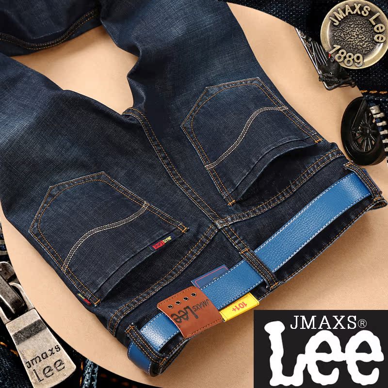 jmaxs Lee秋装青年男人的牛仔裤秋季男装直筒修身厚款男士长裤nzk折扣优惠信息
