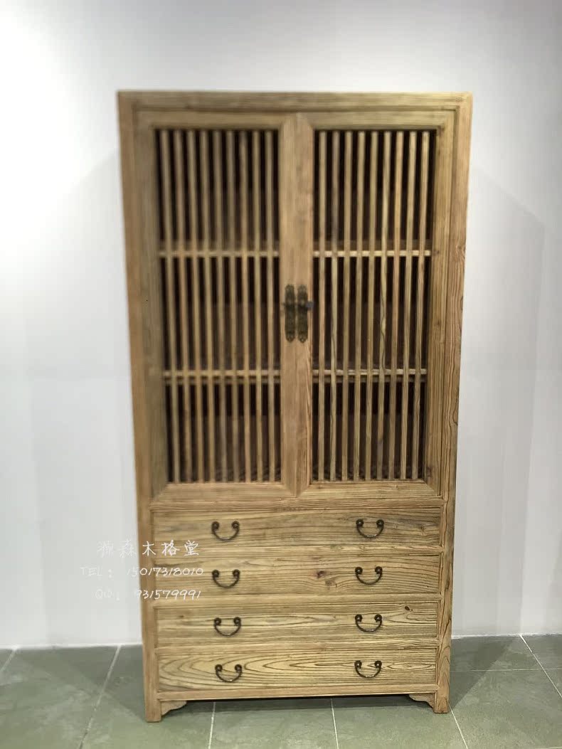 原生态实木榆木餐边柜 储物柜 茶叶柜 多功能中式柜 简约时尚碗柜