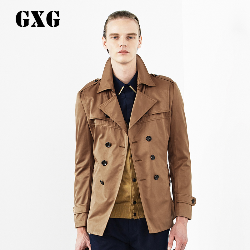 GXG[特惠]男装热卖 男士时尚潮流都市休闲咖色风衣外套#33108036