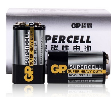 超霸 9伏电池 6F22电池 GP 9V碳性电池  9V电池 新版折扣优惠信息