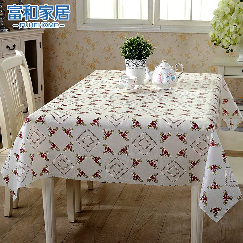 欧式餐桌布防水防烫台布免洗茶几垫塑料格子布艺餐桌垫软玻璃桌布