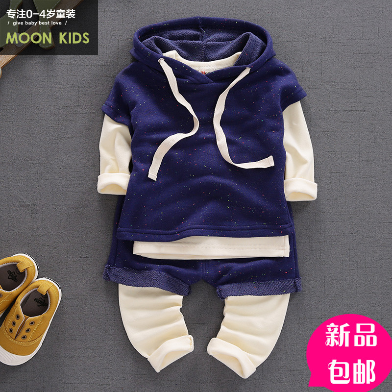 韩版5789婴儿童三件套装0-1-2岁宝宝秋装6到12个月男女童运动装潮折扣优惠信息