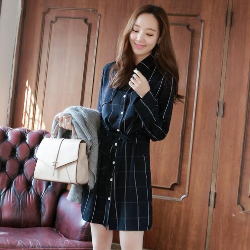 2016年春季新款大码韩版连衣裙OL风长袖中长款打底衣超显气质包邮折扣优惠信息