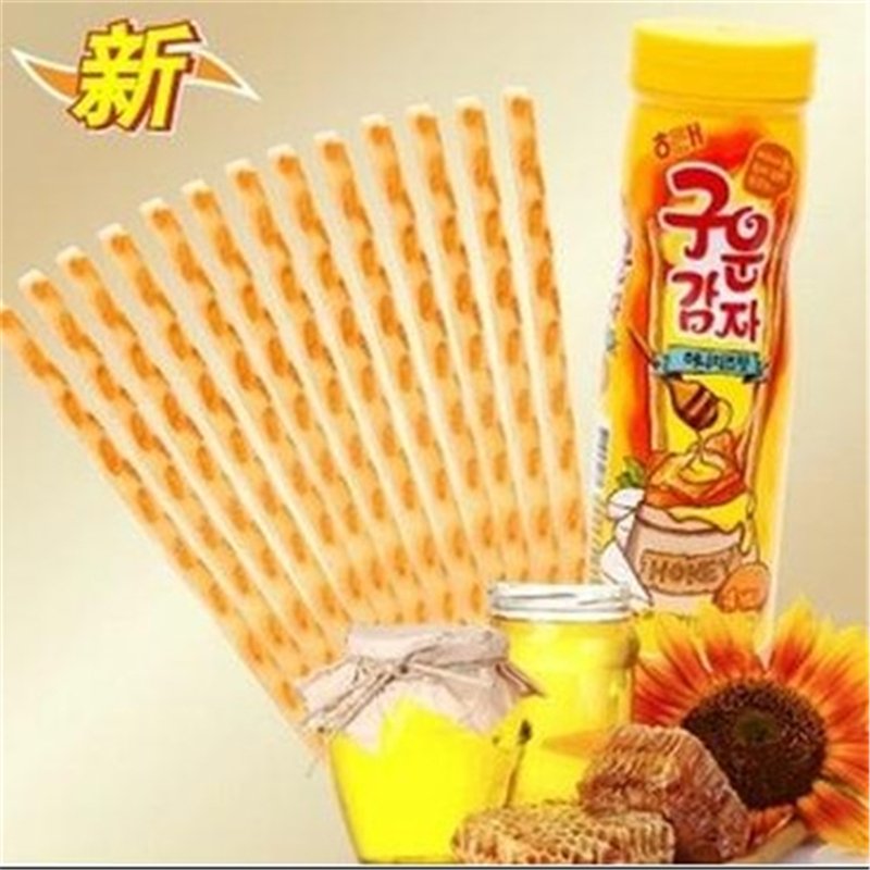韩国进口零食品 海太蜂蜜黄油烤薯条棒27g 磨牙饼干休闲小吃 代购折扣优惠信息