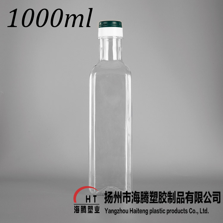 1L方形塑料油瓶 PET橄榄油瓶 山茶油瓶塑料酒瓶酵素瓶 水容量2斤折扣优惠信息