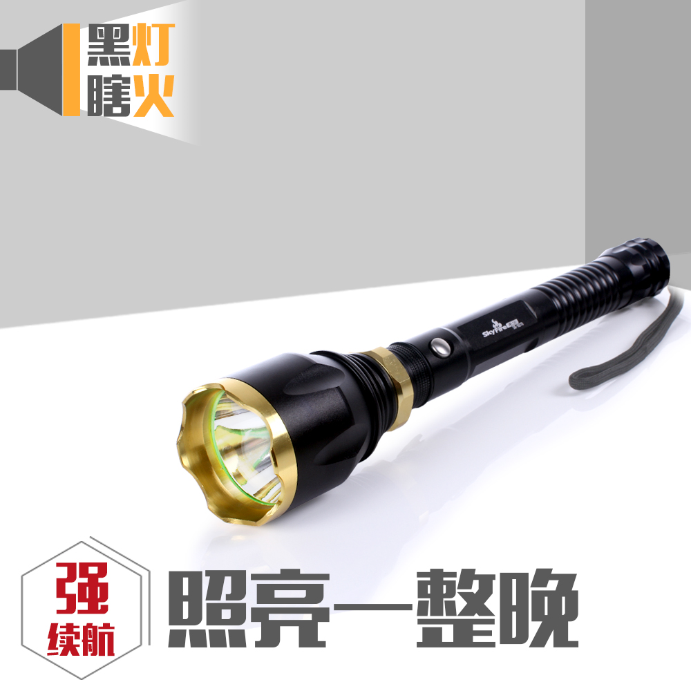 天火强光手电筒进口LED充电加长氙气灯探照灯 超级远射王户外狩猎