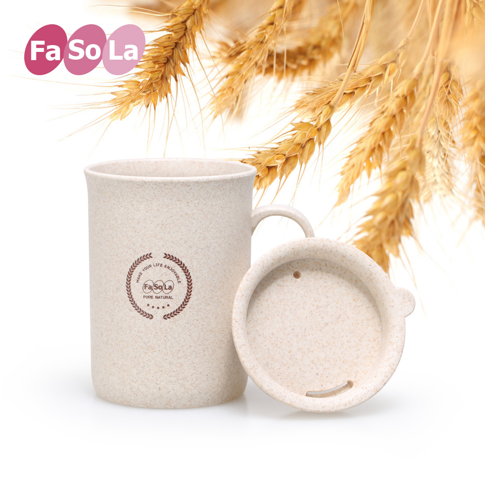 fasola天然环保小麦纤维杯创意麦香杯咖啡杯防摔办公室水杯两款折扣优惠信息