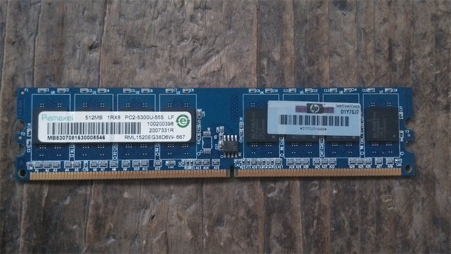 HP原装 台式机内存 Ramaxel DDR2 512M  单面