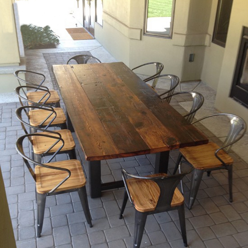 实木餐桌椅组合个性小户型长方形北欧简约简易家用6/8人饭桌餐台